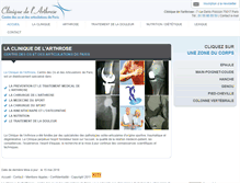 Tablet Screenshot of clinique-arthrose.fr